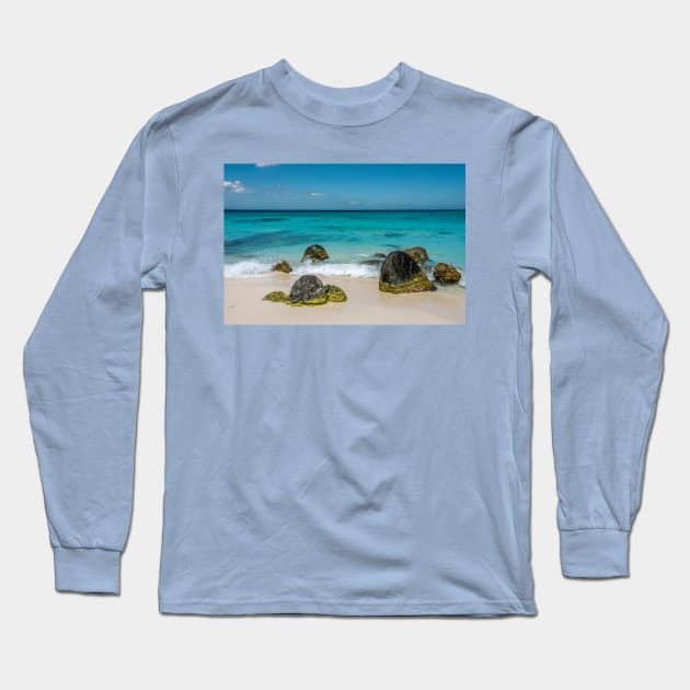 Arashi Beach in Aruba Long Sleeve T-Shirt by Debra Martz